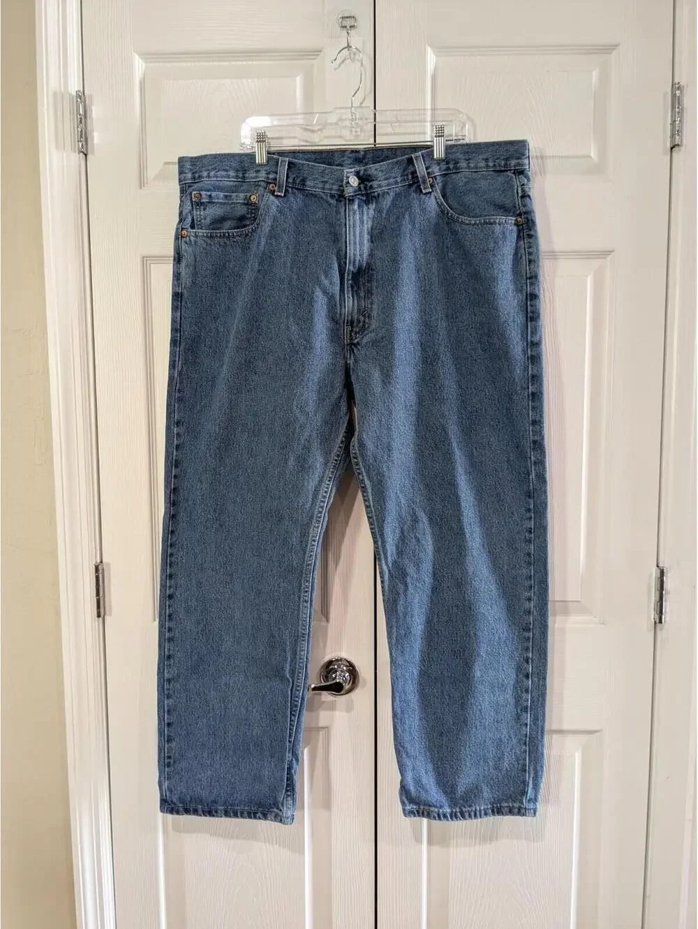 Levi Strauss & Co. Men's Denim Jeans 505 Classic Straight Leg Cotton W44 L30